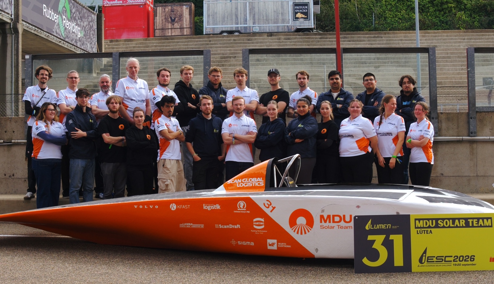MDU Solar Team på Circuit Zolder